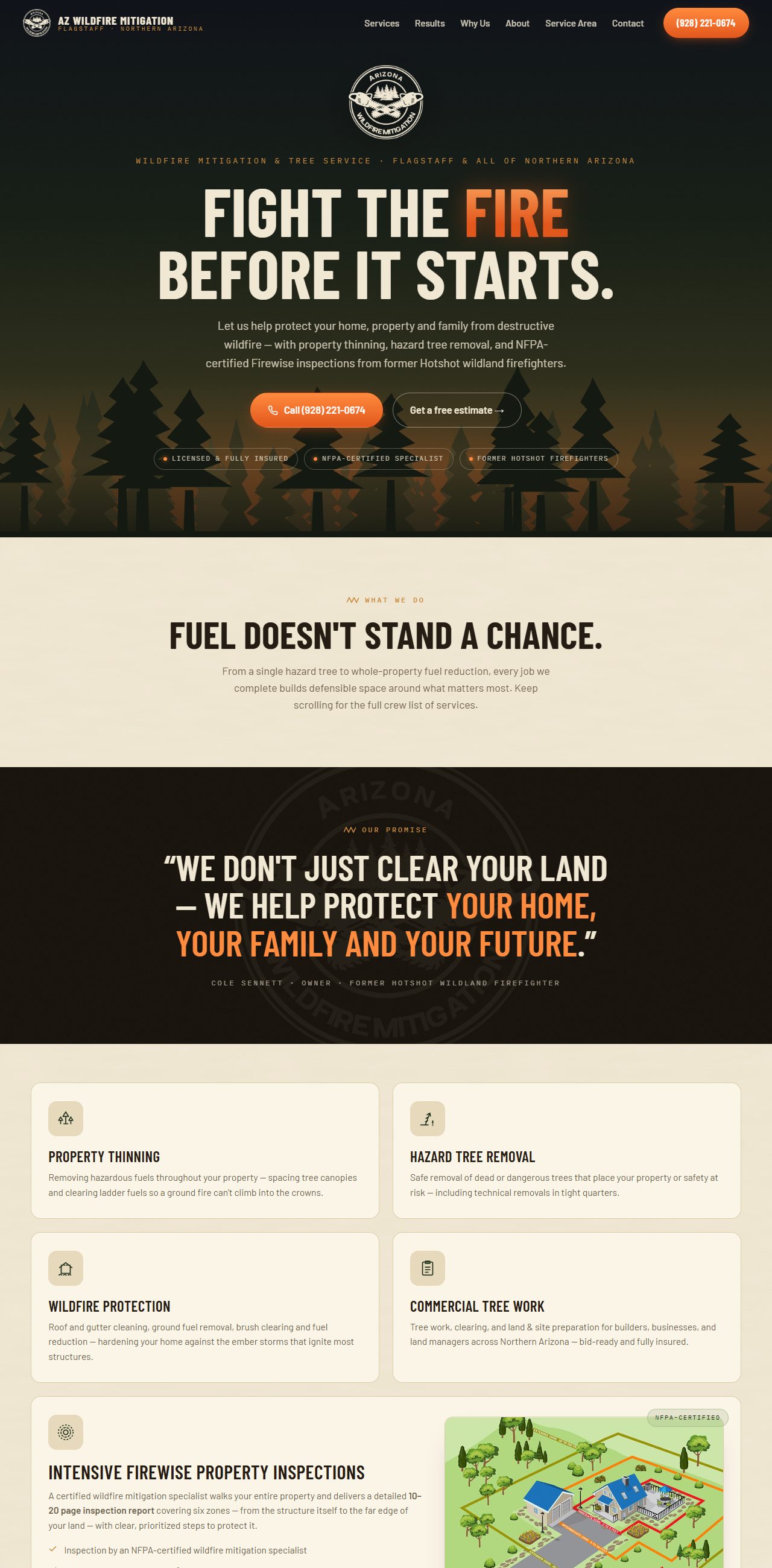 AZ Wildfire Mitigation website